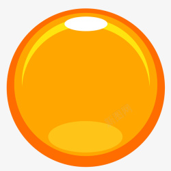 橙色拍照按钮卡通游戏图标黄色水晶按钮素矢量图高清图片