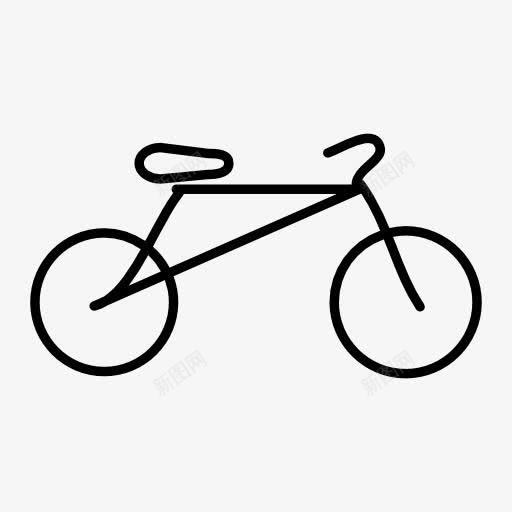 黑色线条自行车图稿图标png_新图网 https://ixintu.com 图稿 线条 自行车 黑色