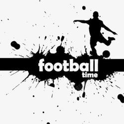 黑色足球涂鸦足球足球剪影运动高清图片