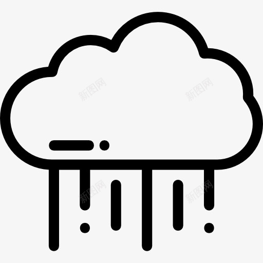 简笔云朵下雨天手绘图图标png_新图网 https://ixintu.com 下雨天 云朵 卡通 天气 水墨 简笔 线条 阴雨天气 雨水 雨滴下落