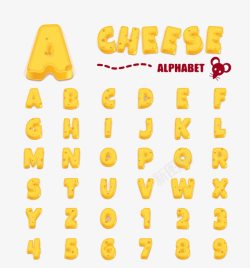 饼干字体设计奶酪字体高清图片