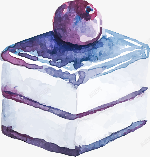 蓝色水彩美味蛋糕png免抠素材_新图网 https://ixintu.com 517 水彩蛋糕吃货节 糕点 美食节 蓝色蛋糕 食品 餐饮