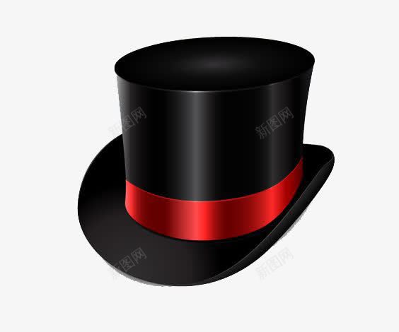 黑色礼帽png免抠素材_新图网 https://ixintu.com 帽子 绅士礼帽 魔术 魔术师 魔术帽