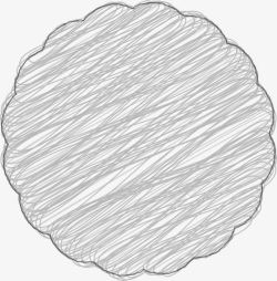 素描圆圈手绘灰色圆圈高清图片