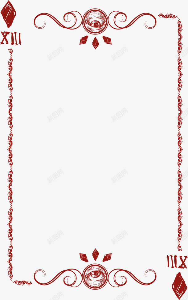 水彩红色美丽框框png免抠素材_新图网 https://ixintu.com 创意 字母 弯曲 手绘 曲线 水彩 红色 线条 英语 设计