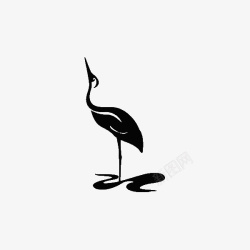 黑鹤创意简画图标高清图片