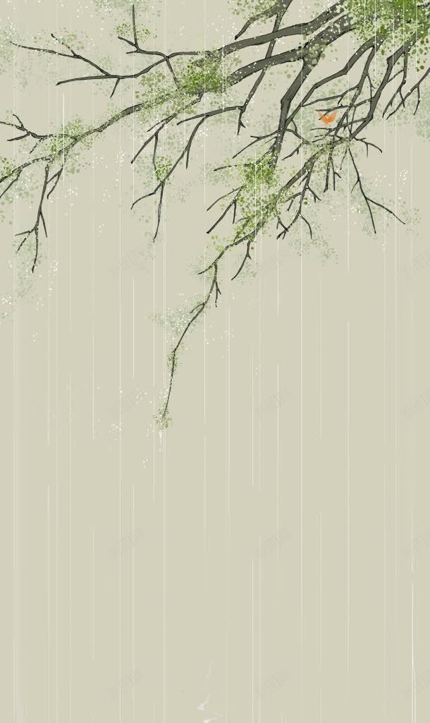 绿色植物手绘插画jpg设计背景_新图网 https://ixintu.com 插画 绿色植物