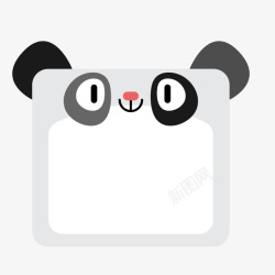 熊猫书签可爱动物框架矢量图高清图片