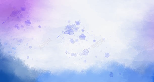 蓝紫色水彩透明背景png免抠素材_新图网 https://ixintu.com 店铺背景 水彩 蓝紫色 透明背景