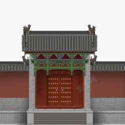 古代大门设计一扇大门高清图片