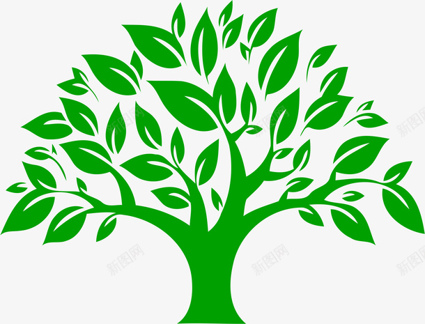 绿色生命树矢量图eps免抠素材_新图网 https://ixintu.com 卡通 叶子 树木 植物 生命树 绿植 绿色的 矢量图