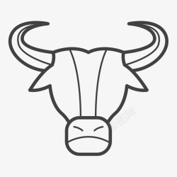 黑白牛头手绘的牛头高清图片