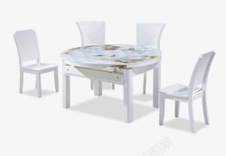 大理石桌椅现代大理石白色餐桌高清图片