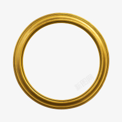 抛金色金属圆圈高清图片