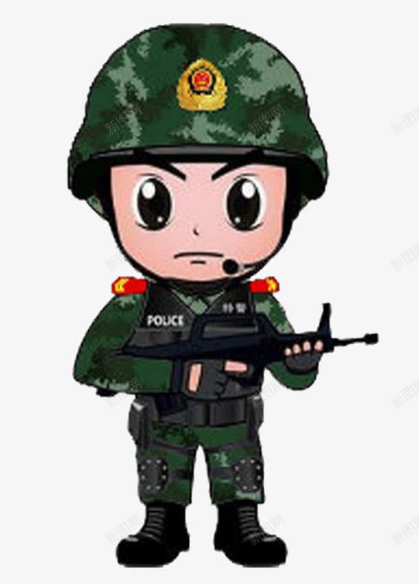 中国武警png免抠素材_新图网 https://ixintu.com 儿童 卡通 少儿 手绘