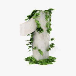 绿色的营养早餐字带藤蔓的立体字1高清图片