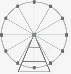 摩天轮图案简约摩天轮图案图标高清图片