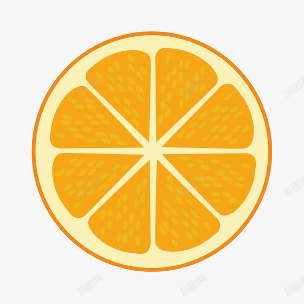 手绘橙子切面png免抠素材_新图网 https://ixintu.com 扁平 手绘橙子 橙子 橙子图片 橙子素材 水果 美味 美食节 霸气橙子