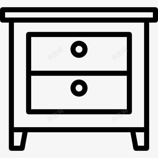 床头柜图标png_新图网 https://ixintu.com 优雅 古董 家具 家具和家居 床头柜