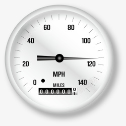 火焰效果车速表白色简洁经典车速表矢量图高清图片