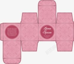 简约包装盒粉红色香水盒子高清图片