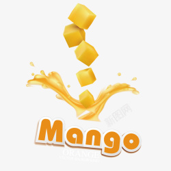 芒果海报图片芒果和橙汁海报矢量图高清图片