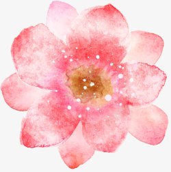 手绘粉色花卉意境展板素材