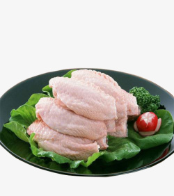 冰冻食品鸡翅冷冻黑色盘子高清图片