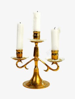 蜡烛台金色欧式蜡烛台高清图片