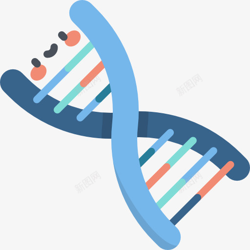 卡通染色体png免抠素材_新图网 https://ixintu.com 医疗 卡通有趣 基因 彩色底纹 染色体 矢量图案