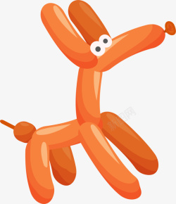 愚人节素材橙色卡通气球小狗高清图片