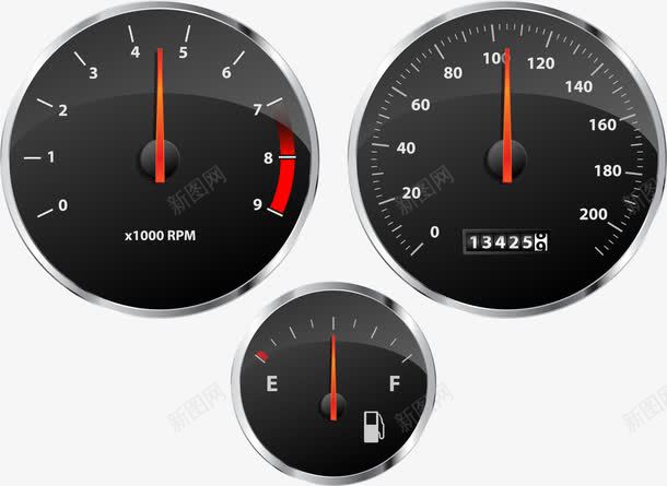 汽车黑色仪表盘矢量图ai免抠素材_新图网 https://ixintu.com 仪表盘 汽车 汽车仪表盘 速度 黑色 矢量图