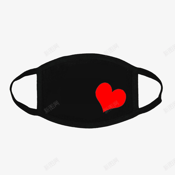 黑色可爱防护口罩png免抠素材_新图网 https://ixintu.com 创意口罩 口罩平面图 口罩正面 可爱口罩 布面口罩 挂耳口罩 防护口罩 黑色口罩