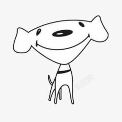 卡通购物女郎京东商城白色狗logo图标高清图片