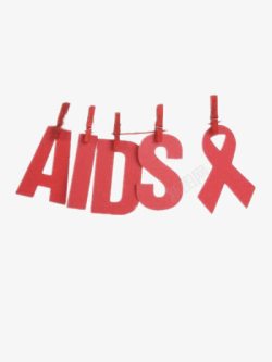防治世界艾滋防治日艾滋英文艺术字高清图片