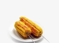 健康营养玉米糁串烤玉米高清图片