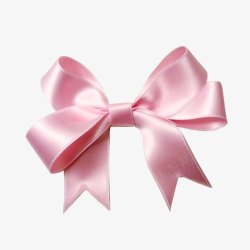 发带设计精美粉色蝴蝶结发饰彩带高清图片