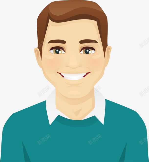 卡通微笑中年人png免抠素材_新图网 https://ixintu.com 中年人 人像 卡通男人 头像 小人男人 微笑 装饰图案