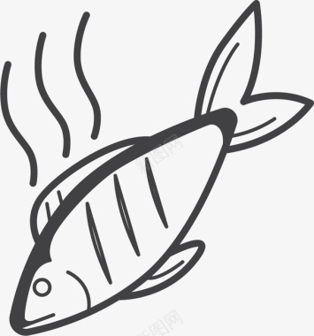 烧烤鲫鱼图标图标