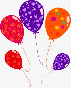 儿童生日会卡通气球装饰图案高清图片