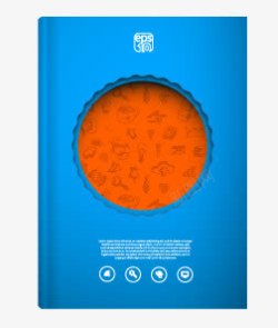 食品封面蓝色书籍封面矢量图高清图片
