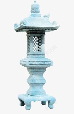 石柱素材古代石柱路灯高清图片