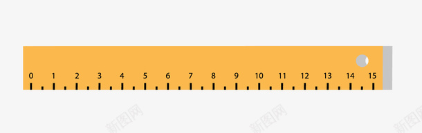 卡通手绘黄色的尺子png免抠素材_新图网 https://ixintu.com 动漫动画 卡通手绘 尺子 数字 直线高度 米尺 黄刻度尺 黄色的