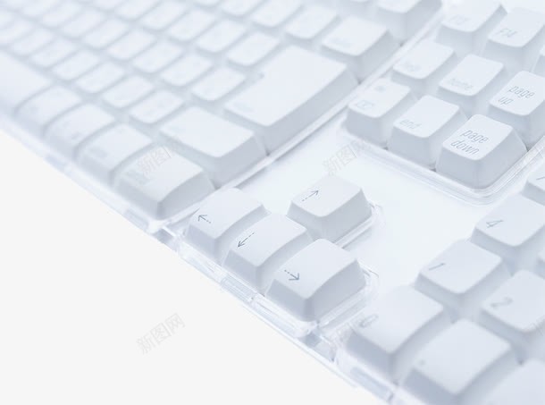 简约电脑键盘png免抠素材_新图网 https://ixintu.com 安静 数字键盘 方向键 白色