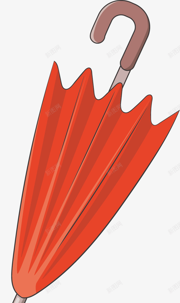 合着的雨伞矢量图ai免抠素材_新图网 https://ixintu.com 创意 卡通手绘 唯美 红色 金属 雨伞 矢量图