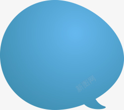 语言泡泡蓝色气泡话框图高清图片