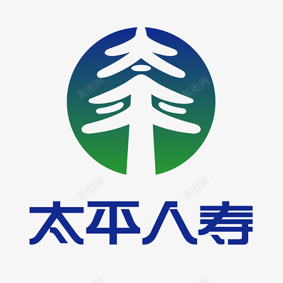 太平人寿LOGO标志图标png_新图网 https://ixintu.com LOGO标志 人寿 保险 商标 圆形 太平 植物 渐变