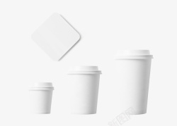 白色透明茶杯白色纸杯高清图片