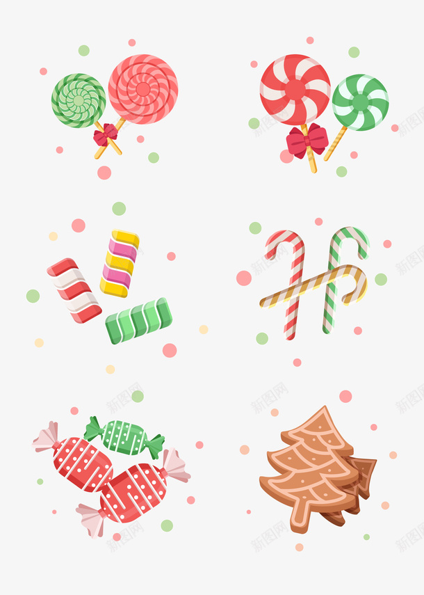 圣诞彩色糖果png免抠素材_新图网 https://ixintu.com 圣诞 拐杖 棒棒糖 糖果 装饰