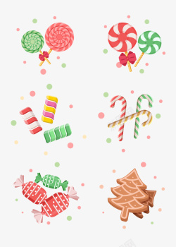 拐杖糖果圣诞彩色糖果高清图片